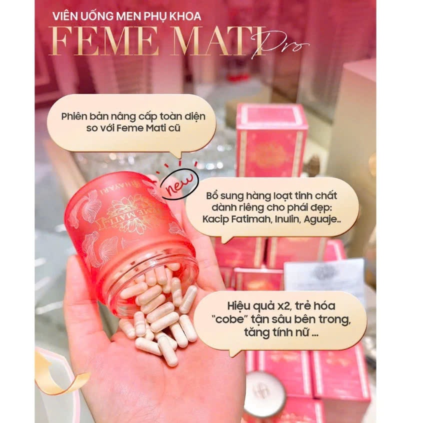Hộp 45 Viên Uống Men Phụ Khoa Feme Mati Women’ Secret Nhật Bản (Bản Pro)