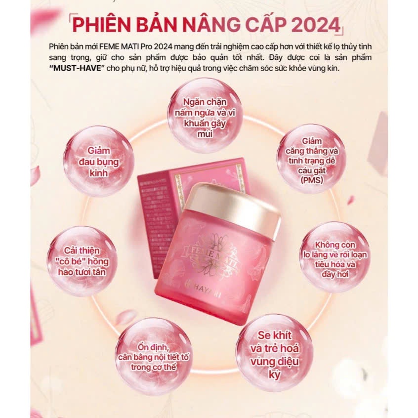 Hộp 45 Viên Uống Men Phụ Khoa Feme Mati Women’ Secret Nhật Bản (Bản Pro)