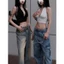 Áo yếm croptop cổ V hở lưng màu trơn đi biển phong cách cá tính quyến rũ ASN012 - Tiktik