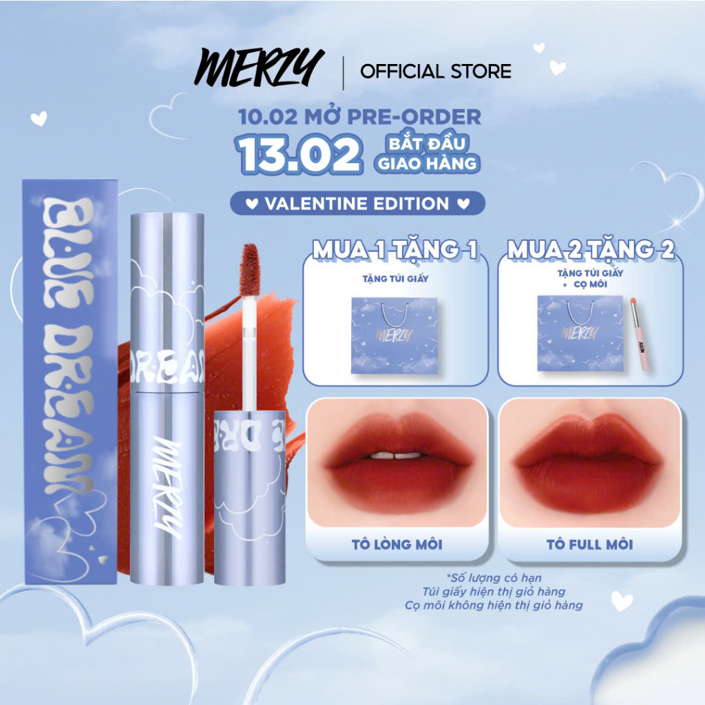[NEW][V6 BLUE DREAM] Son Kem Lì Merzy The First Velvet Tint 4.5g ...