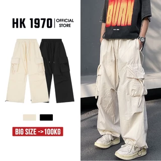Quần Ống Rộng Nam Nữ Có Dây Rút Cho Nam Nữ, Big Size, Quần Túi Hộp Vải Dù Phong Cách Hiphop Q130