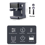 Máy Pha Cà Phê Espresso Tự Động Tạo Bọt Sữa Cho Gia Đình Văn Phòng Công Sở, Máy Pha Coffee Mini 20 Bar — ảnh 2