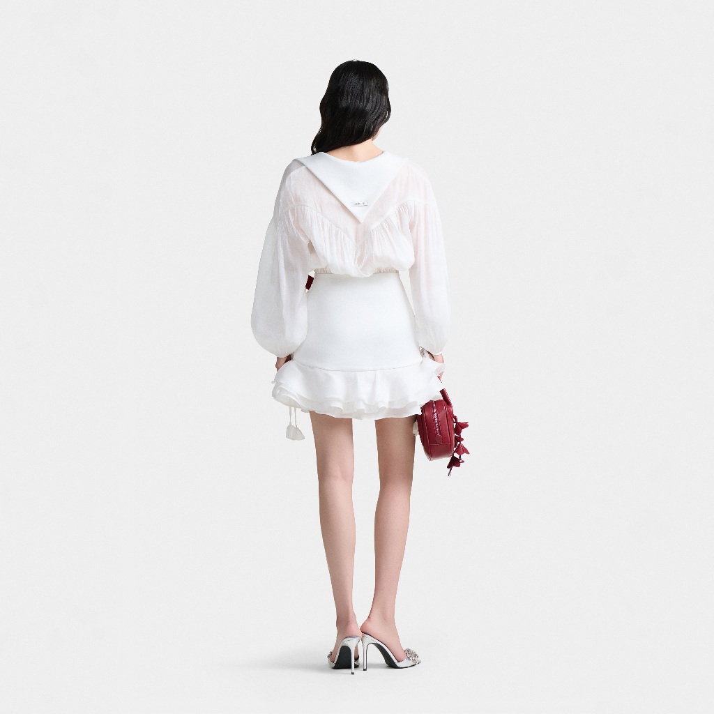 Ảnh Dear José - Đầm sơ mi tay phồng LOVE AT FIRST SIGHT trắng 2