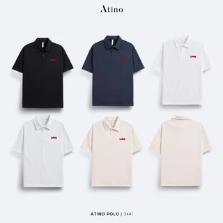 Áo Polo Nam ATINO Họa Tiết Thêu Chất Vải Cotton Chuẩn Form Regular L.5.3441