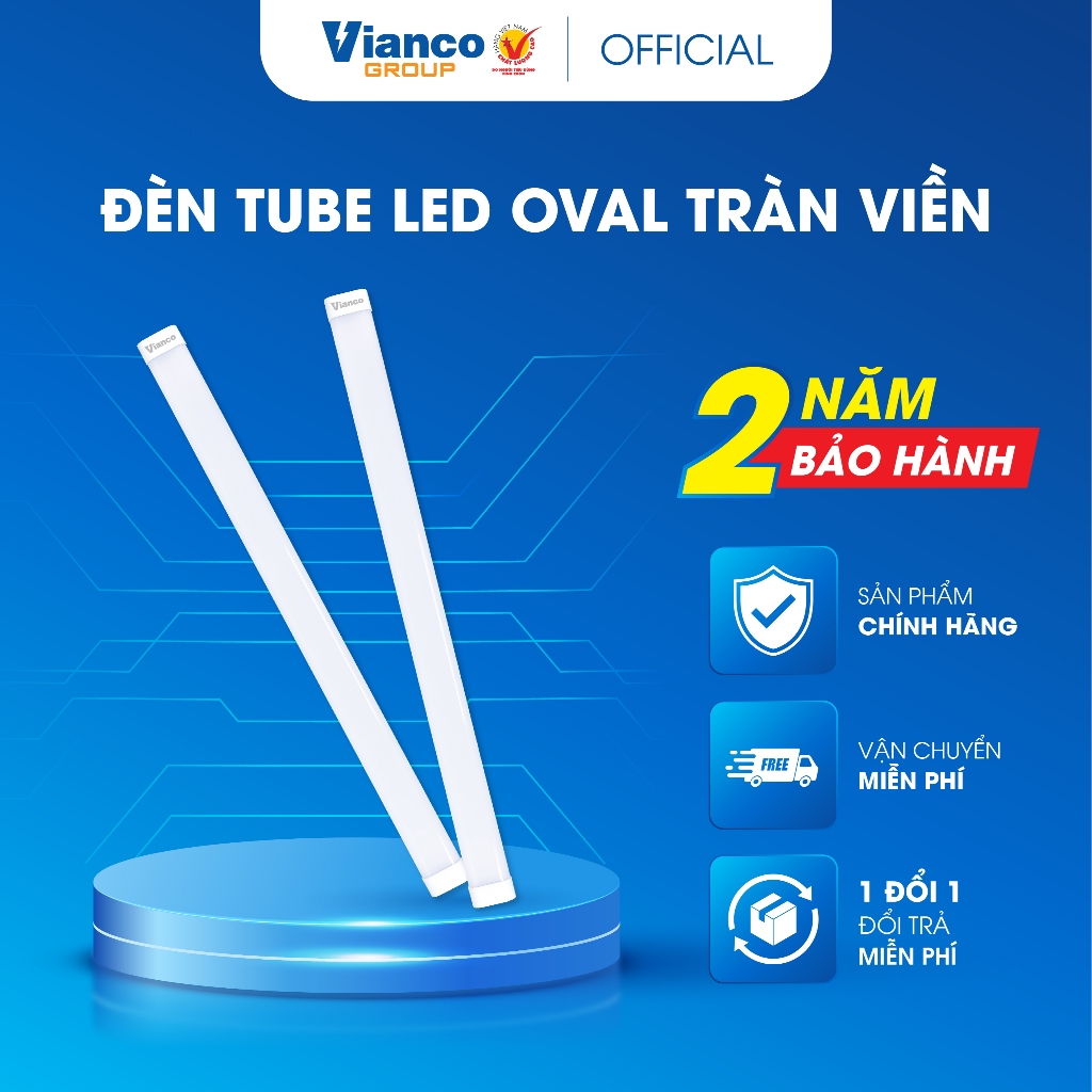 Đèn Tube LED Ovan tràn viền 20w, 50w Vianco | Shopee Việt Nam