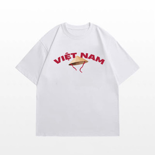 Áo Thun Unisex Việt Nam Nón Lá, Áo Phông Nam Nữ Form Rộng Tay Lỡ Chất Thun Mềm Mịn Menswear Cổ Tròn