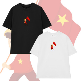 Áo Thun Unisex Việt Nam Nón Lá, Áo Phông Nam Nữ Form Rộng Tay Lỡ Chất Thun Mềm Mịn Menswear Cổ Tròn