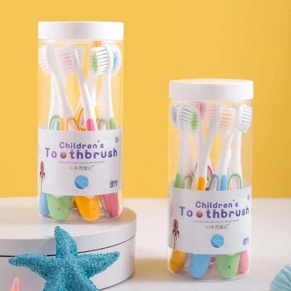 HỘP 8 BÀN CHẢI ĐÁNH RĂNG TRẺ EM LÔNG SIÊU MỀM CHO BÉ (3-12 TUỎI)