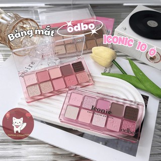 [ODBO] Bảng Phấn Mắt ODBO 10 Ô Iconic Nhũ Lì Nhỏ Gọn, Tone Lạnh Ấm 7g (OD2029)