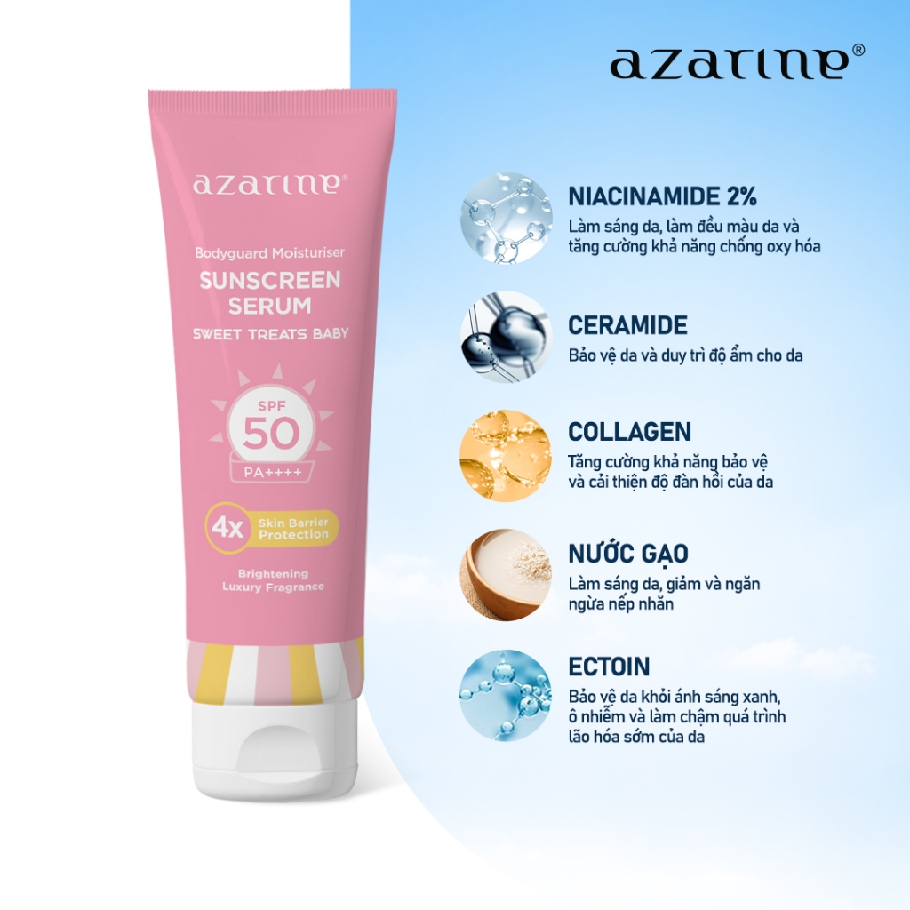 Gel dưỡng ấm chống nắng toàn thân - Azarine Sunscreen Sweet Treats Baby ...