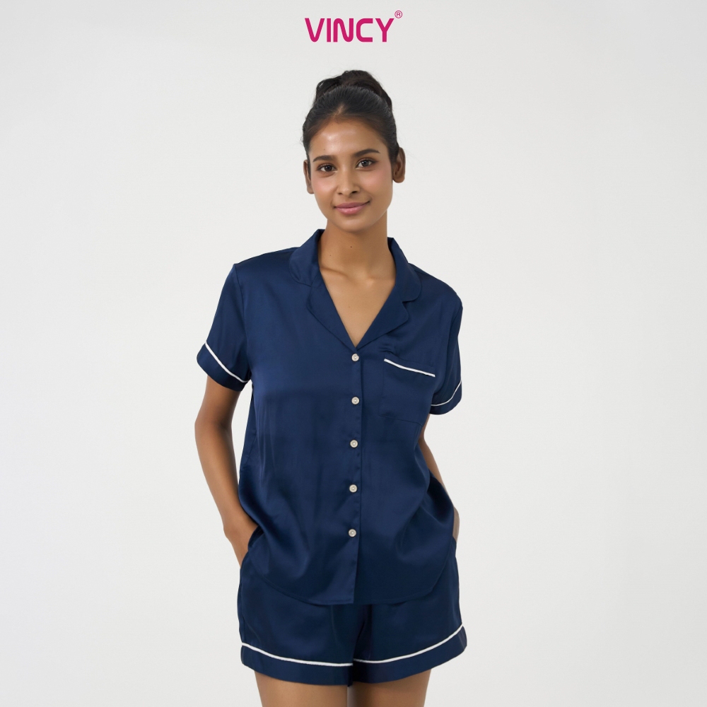 Ảnh Bộ Đồ Shorts Vải Satin Vincy BSS108W22 2