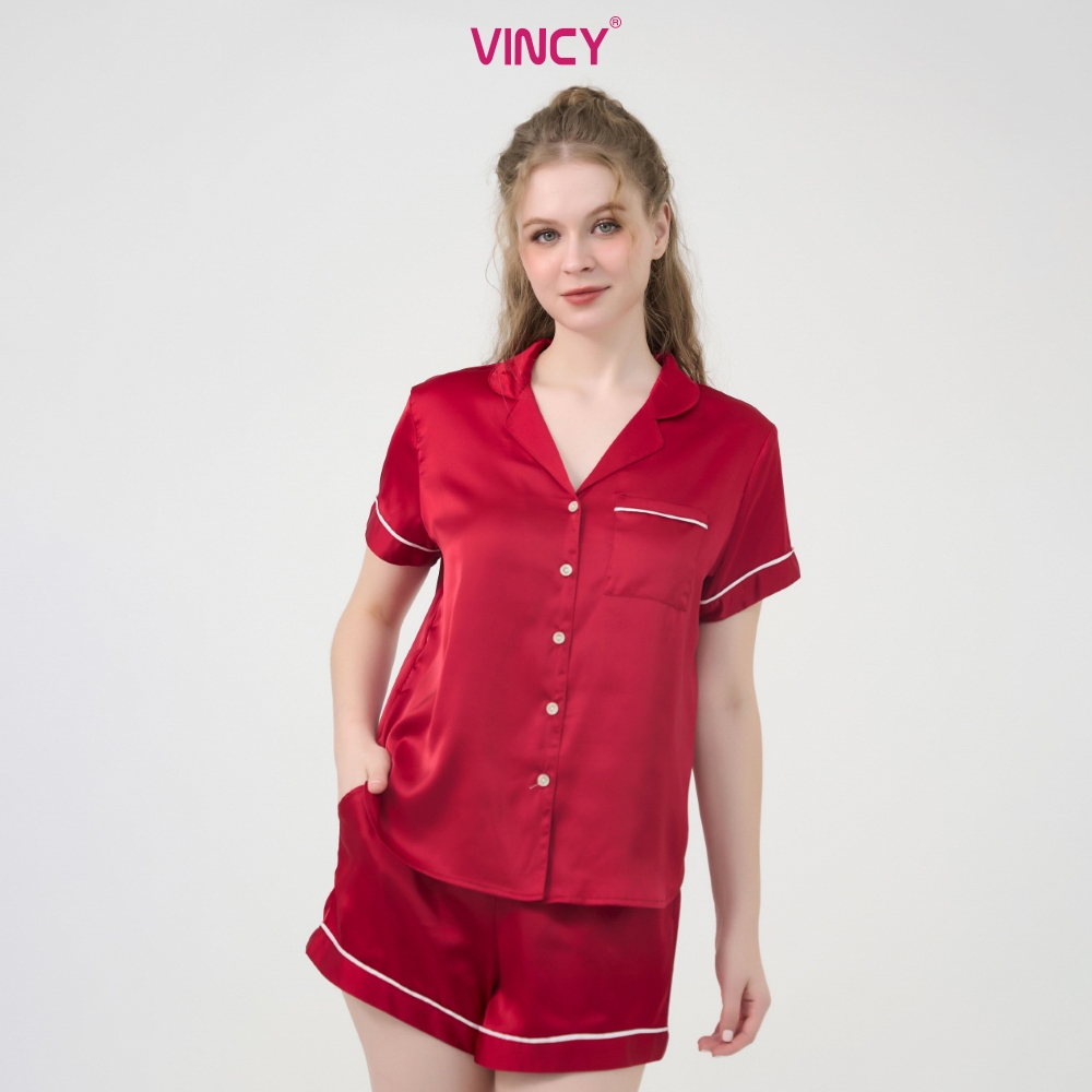 Ảnh Bộ Đồ Shorts Vải Satin Vincy BSS108W22 4