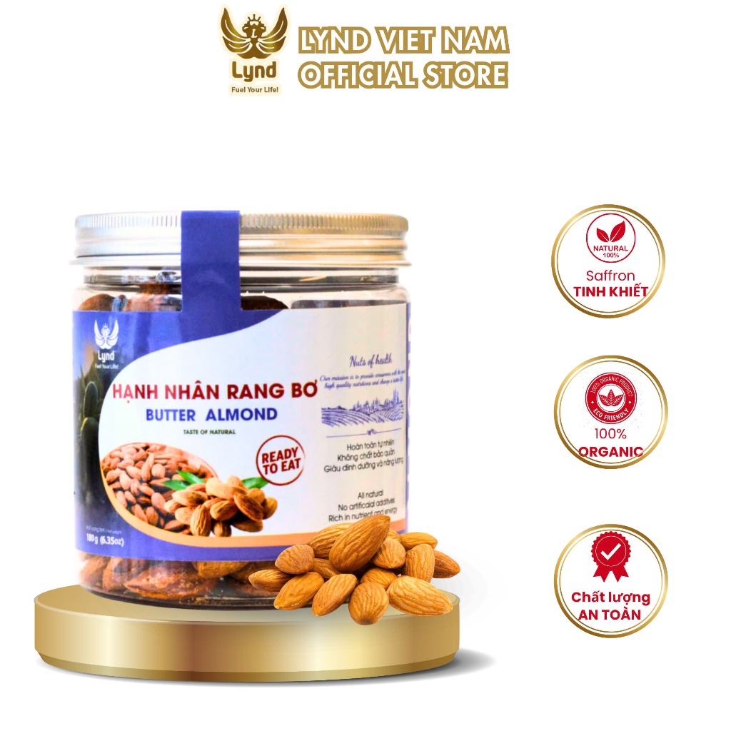 Hạt hạnh nhân rang bơ LYND ( BUTTER ALMOND ) 180g | Shopee Việt Nam
