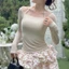 Áo Thun Lưới Cổ Yêm BB Thiết Kế Trễ Vai Kèm Áo Lót Bên Trong Kiểu Dáng Sexy Cá Tính - A5922
