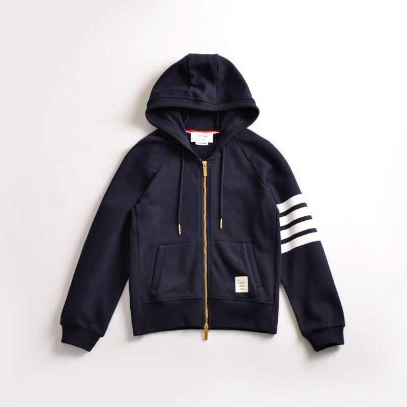 Áo khoác 4 sọc khóa kéo nam nữ form rộng có nón chống nắng màu đen đủ size phong cách - unisex