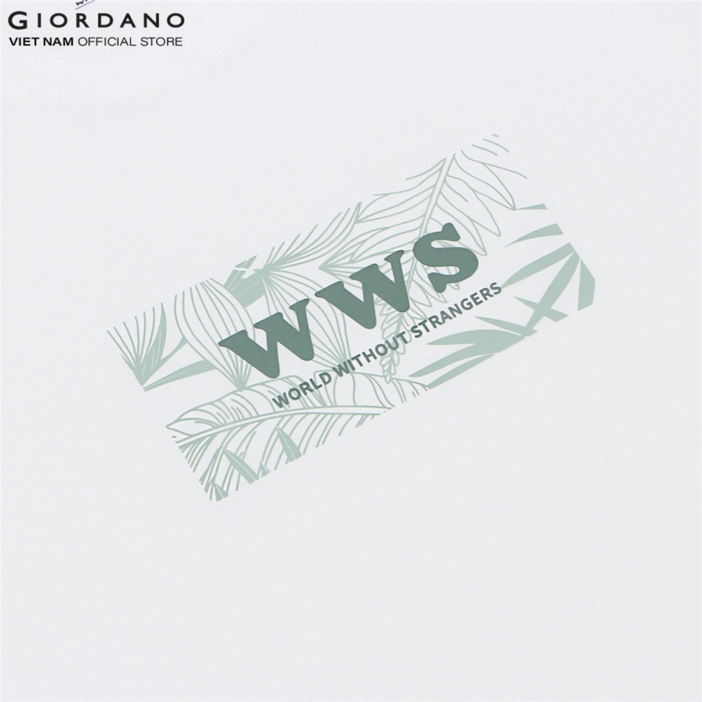 Ảnh GIORDANO Áo Thun Nam Ngắn Tay In Logo 01094308 2