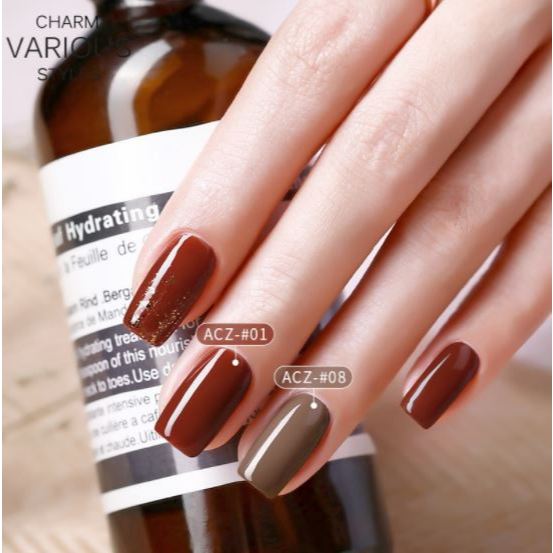 Sơn gel AS mã ACZ mẫu chai đỏ nhọn 9 chai 15ml siêu xịn