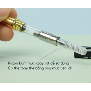 Bút máy Trạng Nguyên 042 ngòi hoa vàng nét thanh đậm tặng kèm 1 ngòi bút