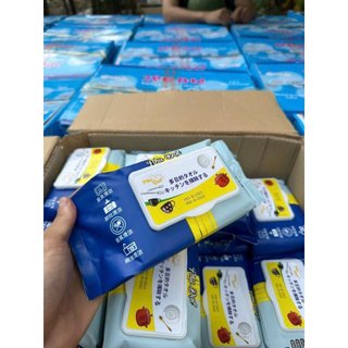 Khăn giấy ướt lau bếp 80 tờ đa năng mềm mại, thân thiện, an toàn với da Home max vietnam