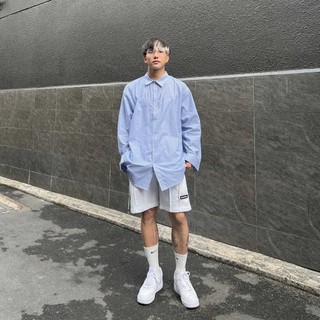 Áo Sơ Mi Kẻ Sọc Tay Dài Nam Nữ Hàn Quốc Local Brand Chất Liệu Oxford Form Rộng 3 Màu Xám, Hồng, Xanh cao cấp Avoacdo