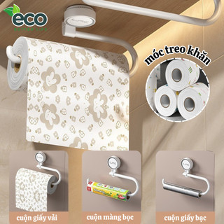 Móc Treo Cuộn Giấy Đa Năng Nhà Bếp ECO, Giá Treo Khăn Lau Bếp Cốc Hút Dán Tường Tiện Lợi
