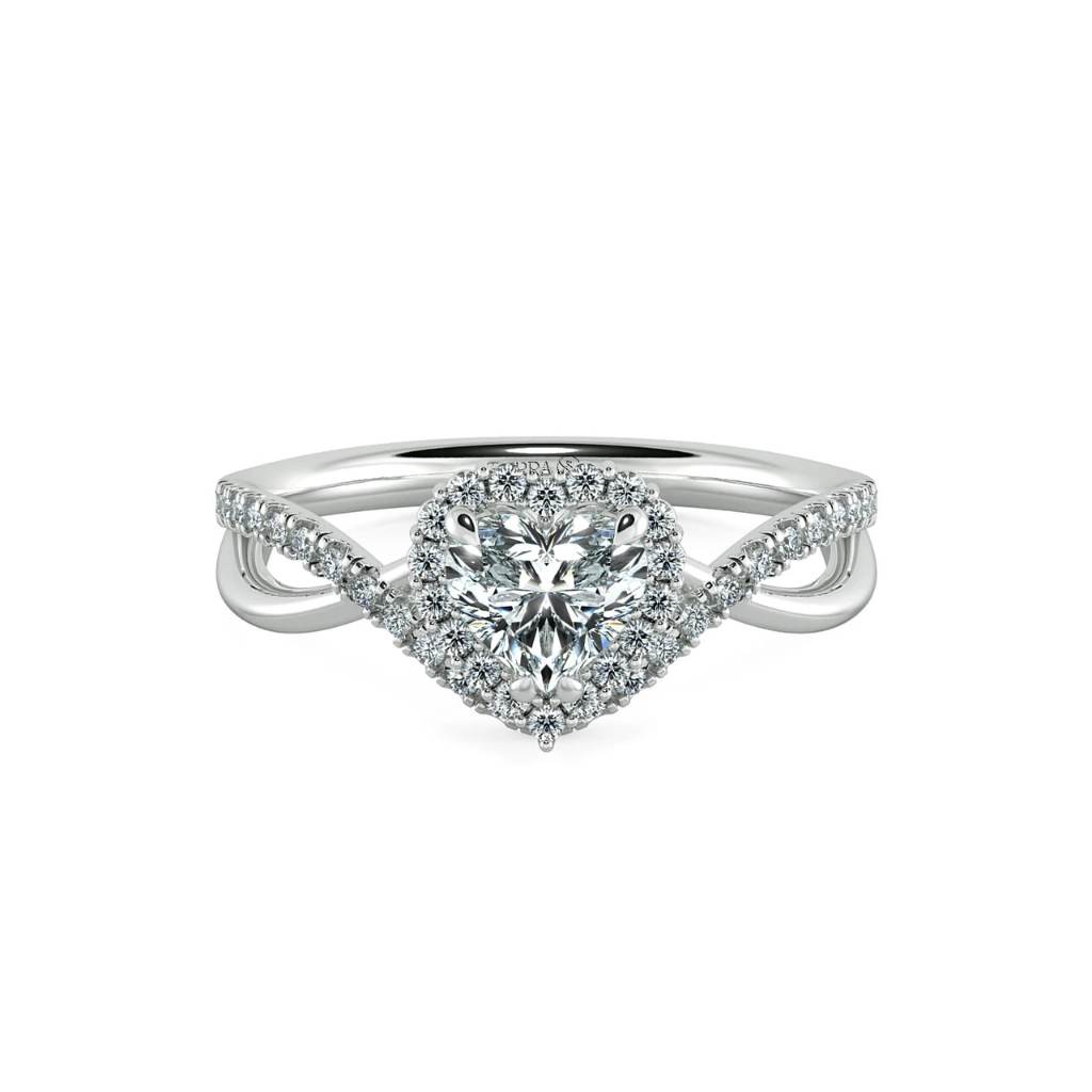 [CHAT TRƯỚC KHI ĐẶT] Nhẫn Cầu Hôn Tierra Heart Of Princess NCH8403 Vàng 14K 18K Tấm CZ, Viên Chủ Hình Trái Tim Lãng