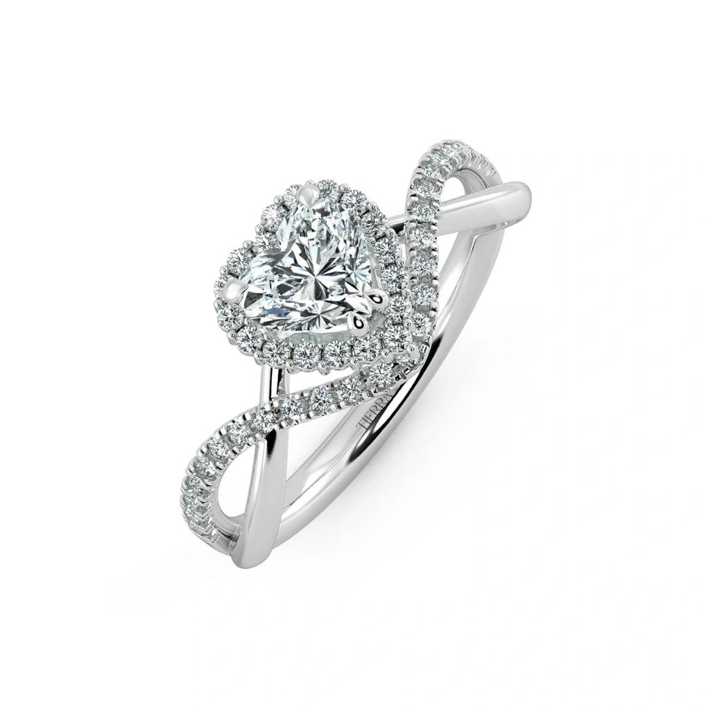 [CHAT TRƯỚC KHI ĐẶT] Nhẫn Cầu Hôn Tierra Heart Of Princess NCH8403 Vàng 14K 18K Tấm CZ, Viên Chủ Hình Trái Tim Lãng