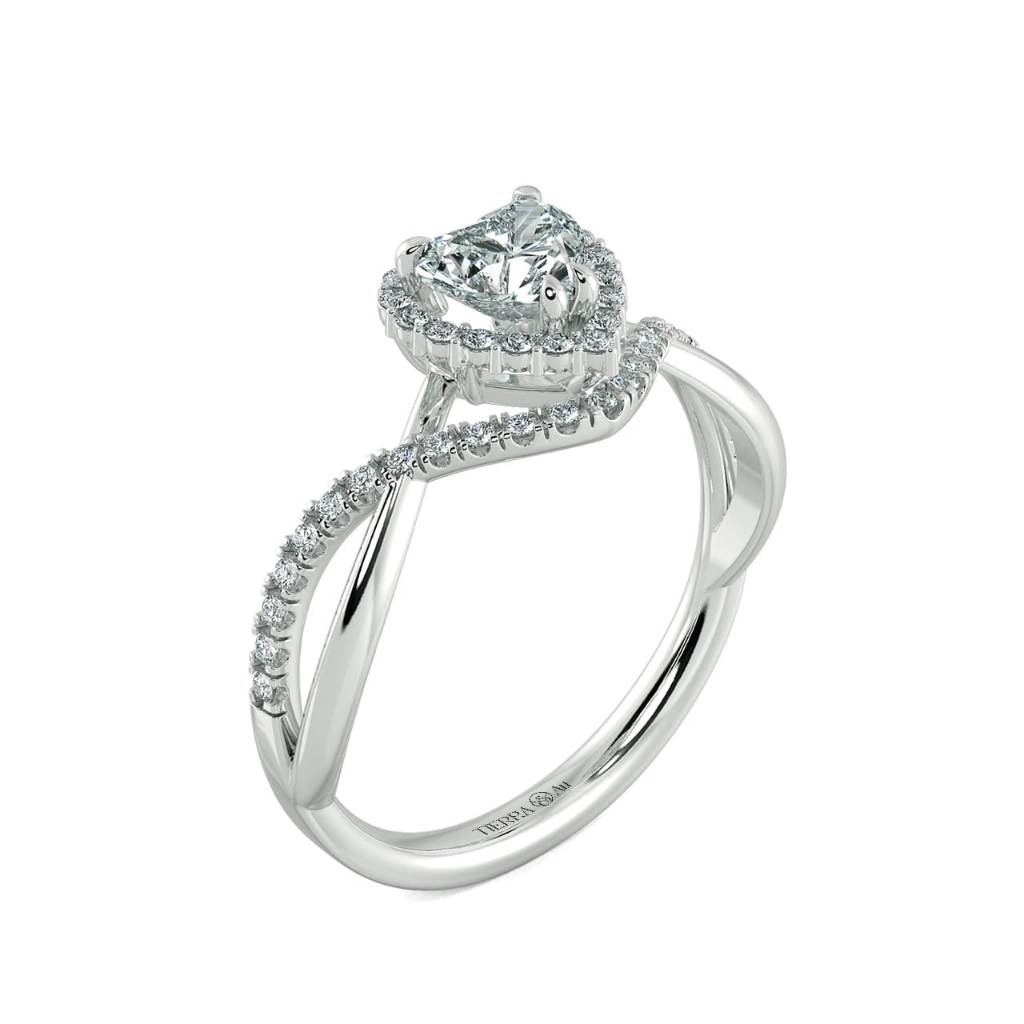 [CHAT TRƯỚC KHI ĐẶT] Nhẫn Cầu Hôn Tierra Heart Of Princess NCH8403 Vàng 14K 18K Tấm CZ, Viên Chủ Hình Trái Tim Lãng