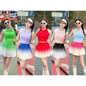 Bộ thể thao nữ chơi pickleball, golf tennis -Áo mút đúc cực xịn- Hàng QC cao cấp