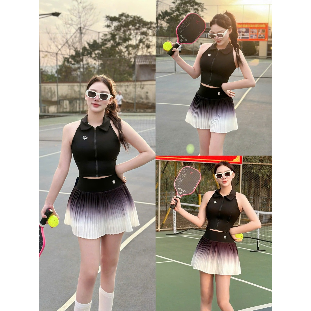 [PICKLEBALL] Bộ thể thao nữ chơi pickleball, golf tennis -Áo mút đúc cực xịn- Hàng QC cao cấp
