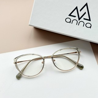 Gọng kính mắt thời trang ANNA nam nữ dáng mắt mèo chất liệu hợp kim siêu nhẹ AN5740