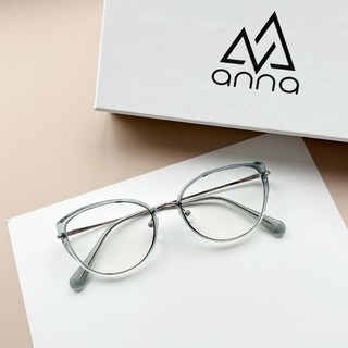 Gọng kính mắt thời trang ANNA nam nữ dáng mắt mèo chất liệu hợp kim siêu nhẹ AN5740