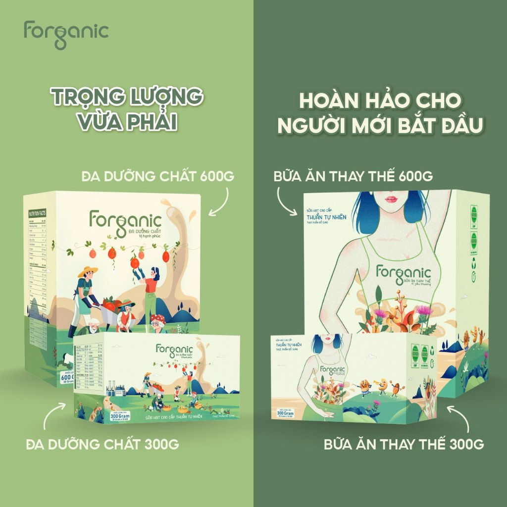 Ảnh Combo Sữa hạt Forganic Bữa ăn thay thế 800G và Sữa hạt Forganic Đa dưỡng chất 800G 3
