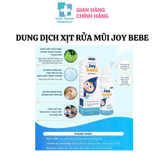 Dung dịch xịt rửa mũi cho bé Joy bebe 70ml | Shopee Việt Nam