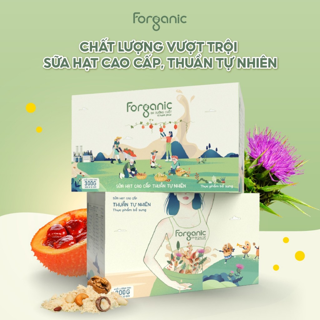 Ảnh Combo Sữa Hạt Forganic Bữa ăn thay thế 600G và Sữa hạt Forganic Đa dưỡng chất 800G 3