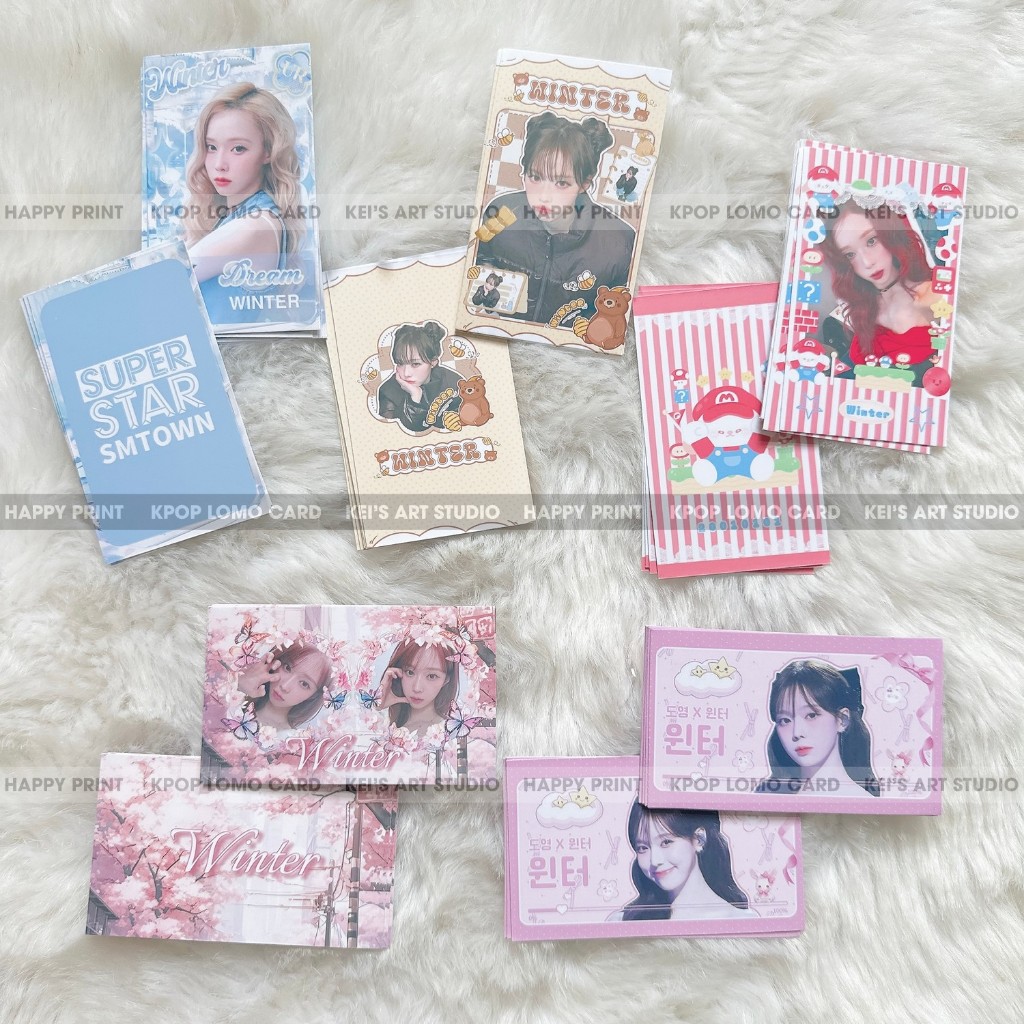 [GIÁ GOM 1 MẪU] Set 20 CÁI card des WINTER AESPA, thẻ ảnh thiết kế riêng