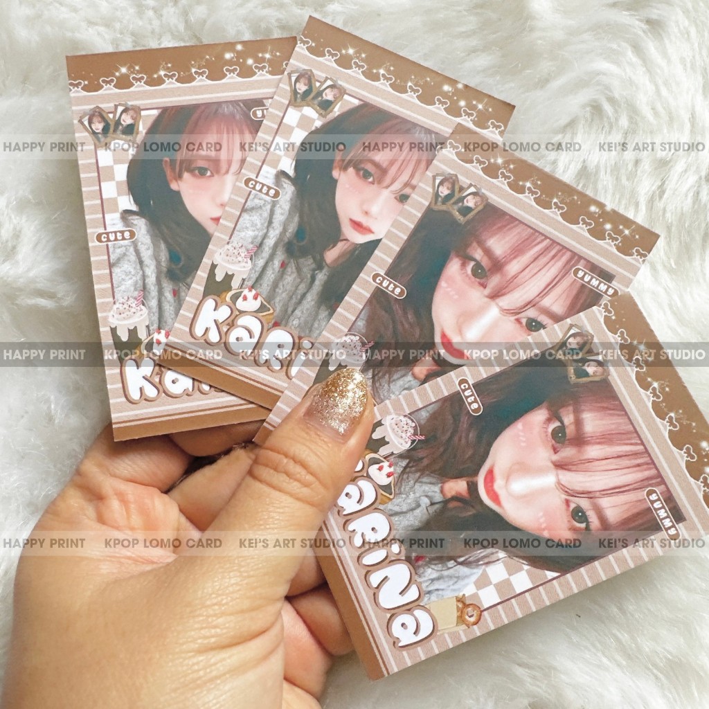 [GIÁ GOM 1 MẪU] Set 20 CÁI card des KARINA AESPA, thẻ ảnh thiết kế riêng