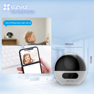 Camera WIFI Ống kính kép EZVIZ C7 4MP&4MP quay quét toàn cảnh, Báo động tuần tra, Nhận dạng cử chỉ để gọi điện Hai chều