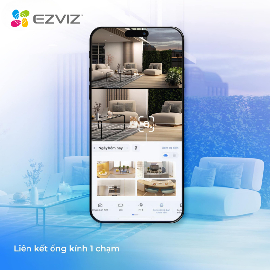 Ảnh Camera WIFI EZVIZ H7C 4MP & 4MP Ống kính kép liên kết thông minh, Quay quét toàn diện, Đàm thoại 2 chiều 3