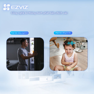 Camera WIFI EZVIZ H7C 4MP & 4MP Ống kính kép liên kết thông minh, Quay quét toàn diện, Đàm thoại 2 chiều