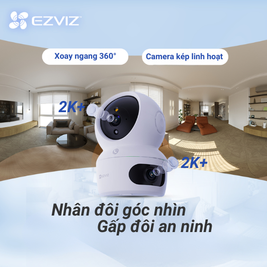 Ảnh Camera WIFI EZVIZ H7C 4MP & 4MP Ống kính kép liên kết thông minh, Quay quét toàn diện, Đàm thoại 2 chiều 2