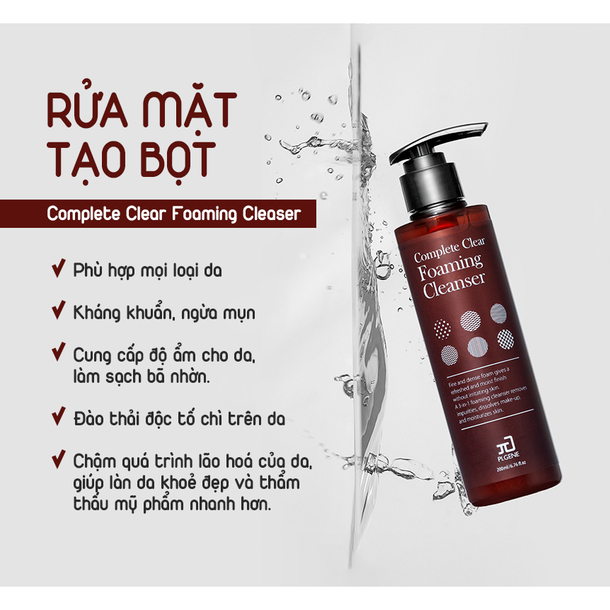 Sữa rửa mặt sạch sâu, cấp ẩm Complete Clear Foaming Cleanser PionTech ...