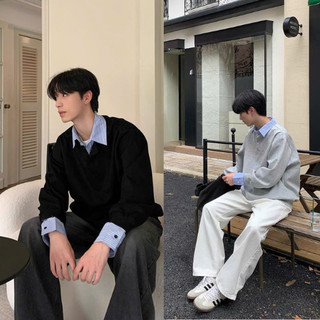 Áo Sweater Phối Sơ Mi Kẻ Liền Thân ZONEF Chất Nỉ Nam Nữ Phong Cách Trẻ Thanh Lịch Hotheelsstore