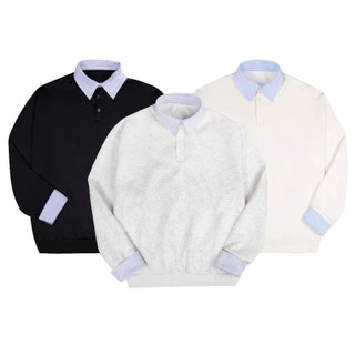 Áo Sweater Phối Sơ Mi Kẻ Liền Thân ZONEF Chất Nỉ Nam Nữ Phong Cách Trẻ Thanh Lịch Hotheelsstore