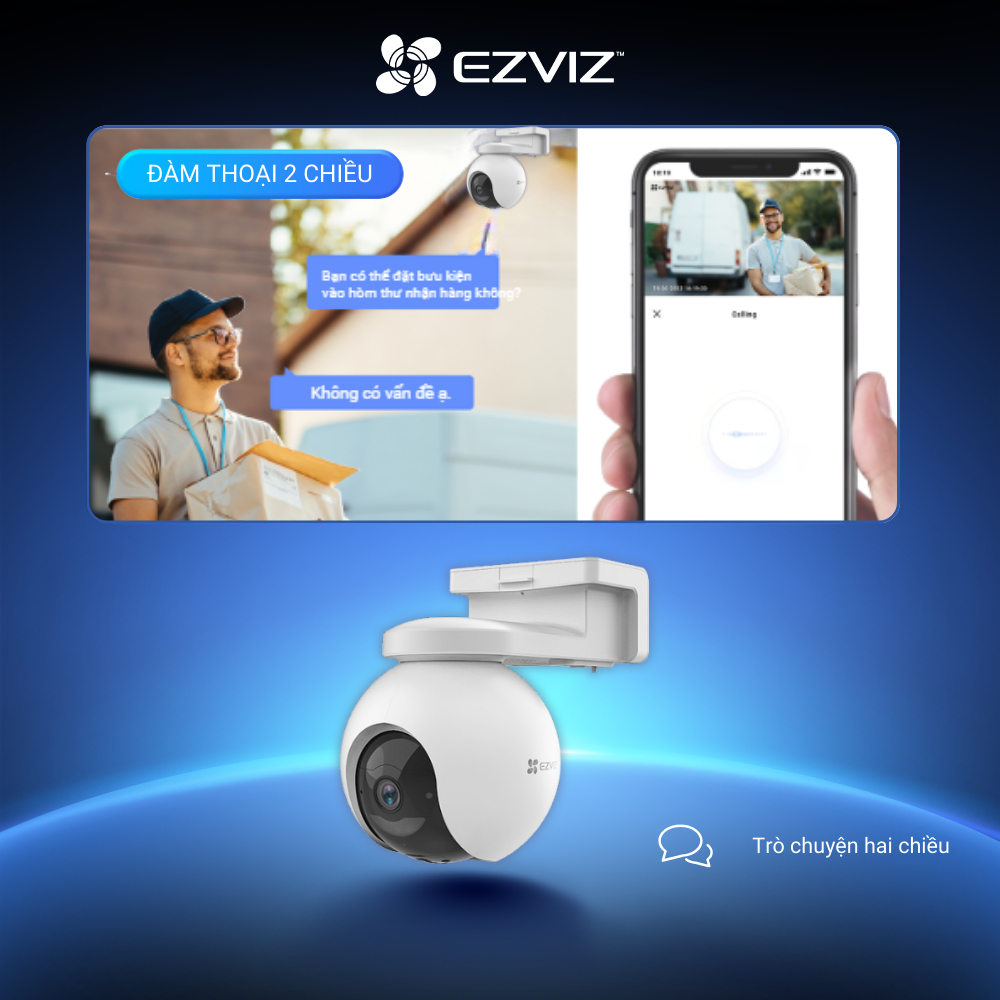 Ảnh Camera Pin Sạc Ngoài Trời Dùng Sim 4G EB8 EVZIZ 2K Quay 360 độ, Có Màu Ban Đêm 3