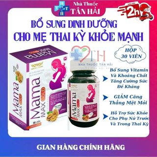 Viên uống bổ bầu Mama Max Gold bổ sung sắt và các vitamin tổng hợp cần thiết cho mẹ bầu, phụ nữ trước bầu và cho bé bú