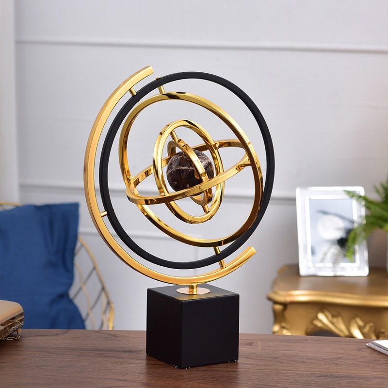 Quả địa cầu năng lượng cao 34cm, cao 43cm đế đá cao cấp trang trí phòng khách, tủ kệ, bàn làm việc