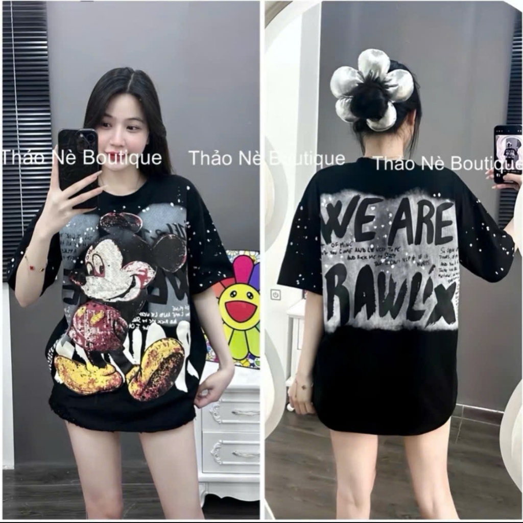 Áo Thun AM Nam Nữ Form Rộng Chuột MIEY | BigBuy360 - bigbuy360.vn