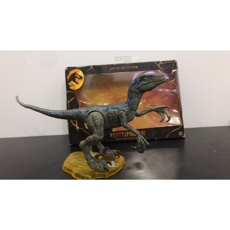 Mô hình khủng long Jurassic World Velociraptor Mattel Amber Collection ...