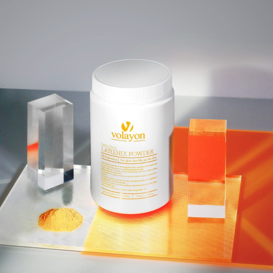 Ảnh Mặt Nạ Dẻo Dưỡng Trắng Chống Lão Hóa Dưỡng Ẩm Vitamin C Niacinamide Volayon Lateenix Powder 500g 1